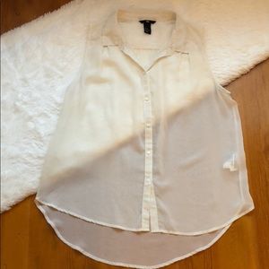 H&M sheer button down tank